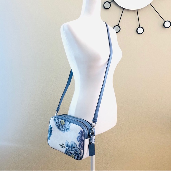 Coach Jes Crossbody Kaffe Floral White Purse - Picture 9 of 9